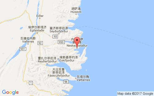 内斯克伊斯塔泽港口地图